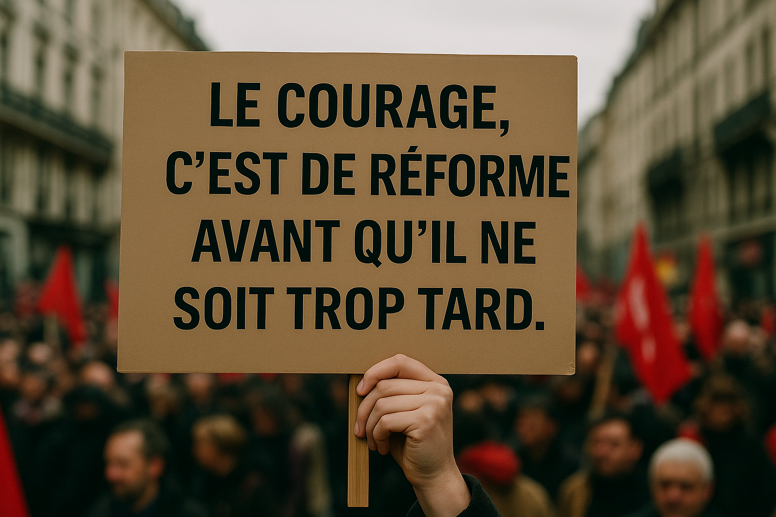 Le courage, c’est de réformer avant qu’il soit trop tard